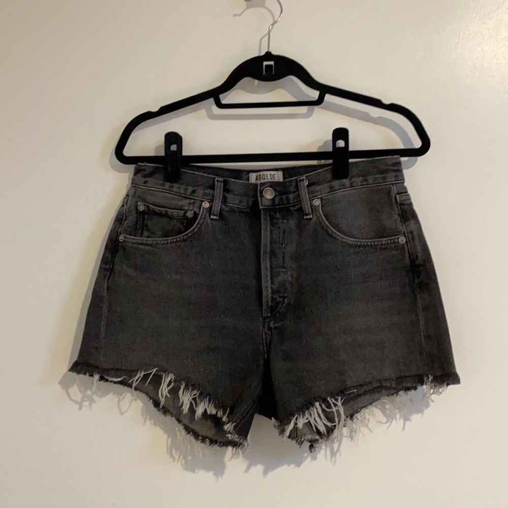 Agolde Denim Button-Fly Boyfriend Shorts